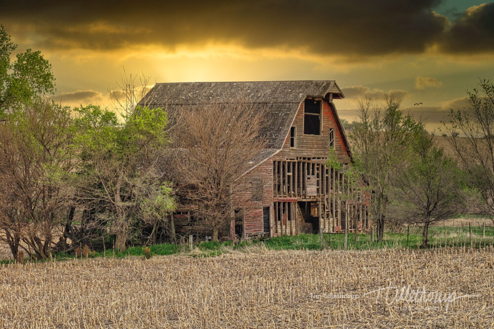Fine art photography prints | Warm Sunrise at I-80 Barn