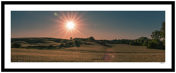 Fine art photography prints | Sunset on Iowa Field Framed Print