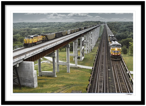 Fine art photography prints | Boone Iowa High Bridge Framed Print