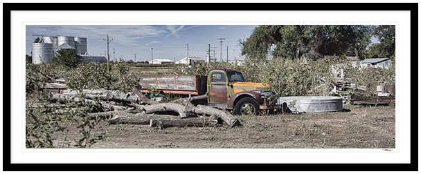 Fine art photography prints | 1940s Chevy Truck Panoramic Framed Print