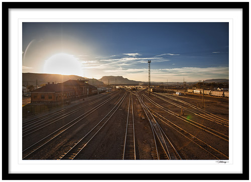 Fine art photography prints | Rail Depot Sunrise Framed Print