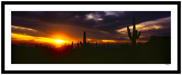 Fine art photography prints | Apache Junction Sunset Panoramic Framed Print